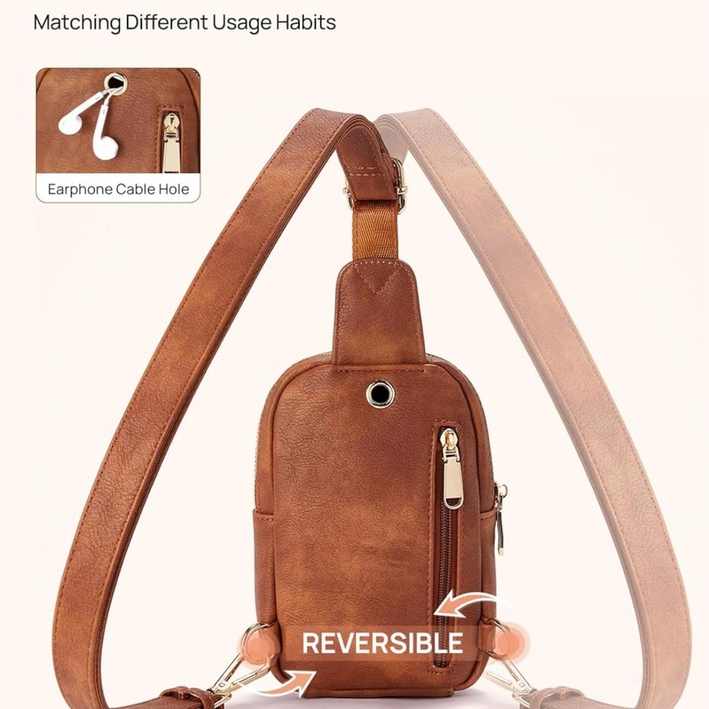 Brown Leather Crossbody Bag - Picture 4 of 4